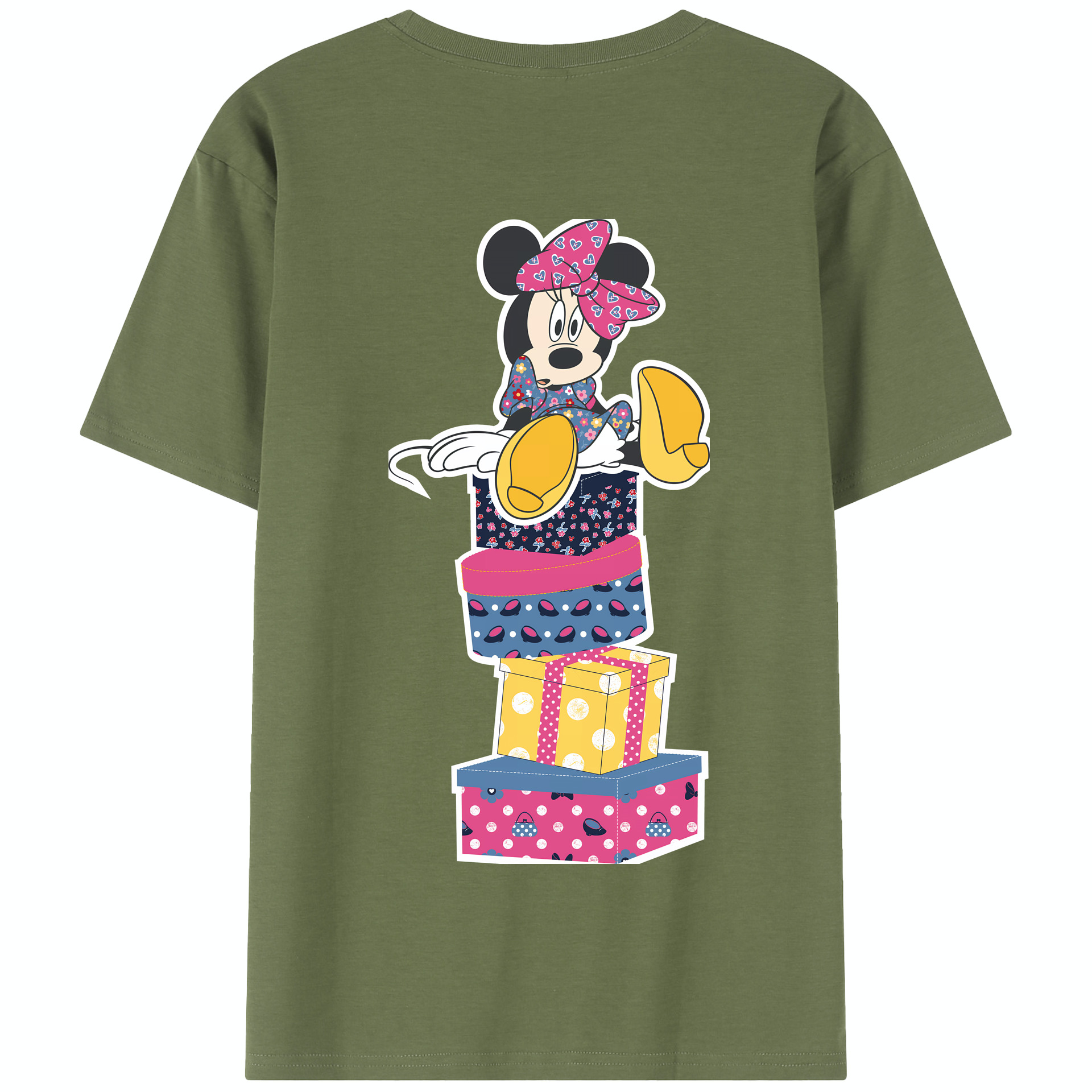 （画像用） ミッキーマウス Mickey Mouse 綿100％半袖Tシャツ（背面プリント）
